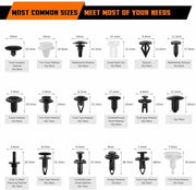 445Pcs Universal Car Push Retainer Clips Plastic Bumper Rivets Fasteners Kit