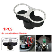 Dual Car Cup Holder Mount Stand - Double Drink Bottle Storage Organizer ABS
