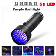 UV Torch Light 51 LED Flashlight