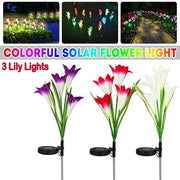 Garden Solar Light Outdoor Lily Flower Lights