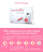 Portable Fetal Doppler Baby Heartbeat Monitor OLED Screen 2.0MHz Ultrasound Probe