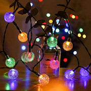 30 LED Water Drop Solar String Lights Outdoor Waterproof Crystal Tear Drop Fairy Lights 6M (Multicolor)