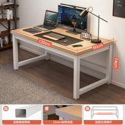 Modern White and Cherry Home Office Desk