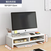 2-Tier Warm White Nightstand