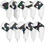 Golf Club Iron Head Covers PU Leather Waterproof Set