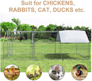 (poultry)Chicken Coop Flat Roof 3x6M