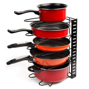 5 Tier Pan Organiser Rack Pot Cookware Lid Holder