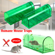 2 Pack Humane Mouse Trap Live Catch and Release Safe No Harm Rat Trap Green