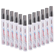 12pcs Black Paint Pens Permanent Waterproof Oil Based Paint Markers Set