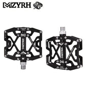 Mountain Bike Pedals CNC Aluminium 9/16 Sealed 3 Bearing Flat Pedals Black