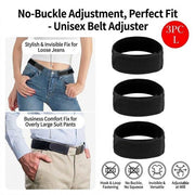 3pcs Invisible Buckleless Belt Elastic Stretch Waist Band No Buckle Belts