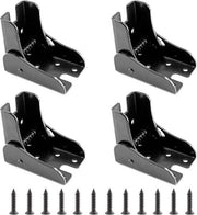 Folding Table Leg Brackets 4 Pack Self Locking Hinge Foldable Support Black