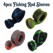 4pcs Fishing Rod Sleeve Mesh Rod Sock Protector Covers 170cm