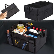 Car Boot Organiser Foldable Trunk Storage Box Collapsible Tidy Bag Black