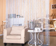 Silver Glitter String Door Curtain Fringe Fly Screen Room Divider Panel