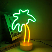 Led Table Lamp Neon Sign Bar Night Light Desk Stand