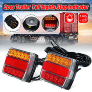 Magnetic Trailer Tail Lights 7-Pin Plug-and-Play Kit 16 LED IP68 Waterproof 12V 7.5m Cable