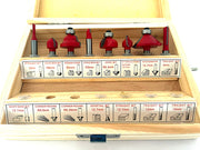 15pcs Router Bit Set 1/4" Shank - Tungsten Carbide Woodworking Cutters