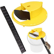Flip and Slide Bucket Lid Mouse Trap Auto Reset Humane Rat Catcher Yellow