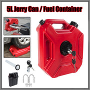 5L Red Fuel Jerry Can Petrol Tank Backup Gas Container Lock Bracket Motorcycle