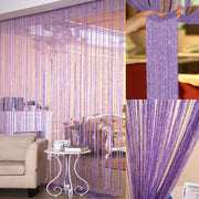 Purple Glitter String Door Curtain Fringe Fly Screen Room Divider Panel