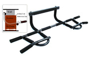 3-in-1 Multi Grip Doorway Pull Up Bar Chin Up Gym Bar 150kg J-Bracket Mount