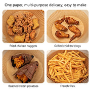 200Pcs 8 Inch Air Fryer Disposable Paper Liners Non-Stick Parchment Baking Trays