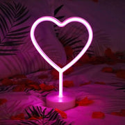 Led Table Lamp Neon Sign Bar Night Light Desk Stand