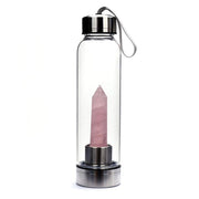Crystal Water Bottle Rose Quartz
