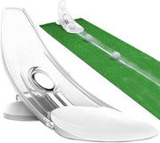 Golf Pressure Putt Trainer Aid Automatic Return Putting Practice Hole White