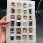 Natural Crystal Quartz Gravel Mineral Wishing Bottles Ornaments