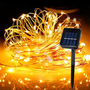 20M 200 LED Outdoor Solar String Lights Waterproof Copper Wire Fairy Lights