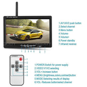 TFT color monitor with remote control for vehicle rearview camera systems.