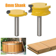 8mm shank woodworking router bit for creating tongue and groove joints in timber.