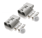 Two sets of 175A heavy-duty electrical terminal connectors with crimp sleeves.