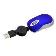 Blue and silver wireless optical computer mouse with USB nano receiver