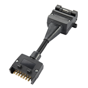 Black flexible neck electronic component connector with multi-pin interface