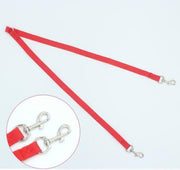 Red nylon lanyard strap with silver swivel snap hooks