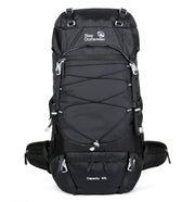 New Outlander 60L black hiking backpack with multiple compartments and adjustable straps.