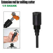 1/4 inch shank extension rod for milling cutter with usage demonstrations