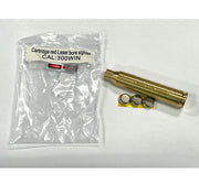 Red laser bore sighter for .300 Win Mag with batteries and packaging