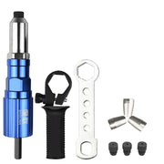 Blue Baolian drill collet chuck set with wrench, collets, and mounting accessories