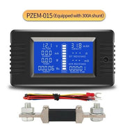 PZEM-015 battery capacity monitor with digital display and 300A shunt