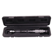 Professional torque wrench in a black protective hard carrying case
