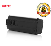 Black replacement rechargeable battery with a 12 month warranty seal