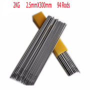 2kg pack of 94 welding rods, 2.5mm x 300mm size with yellow coating.