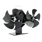 Dual black marine propellers mounted on a metal bracket against a white background.