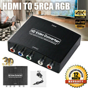 HDMI to RGB Component (YPbPr) Video+R/L Audio Converter