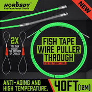 12M Fish Tape Wire Puller Electrical Cable Pulling Rod Threader