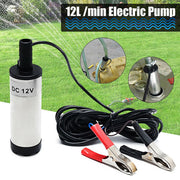 DC 12V 12L/min electric water pump with battery clips and usage examples